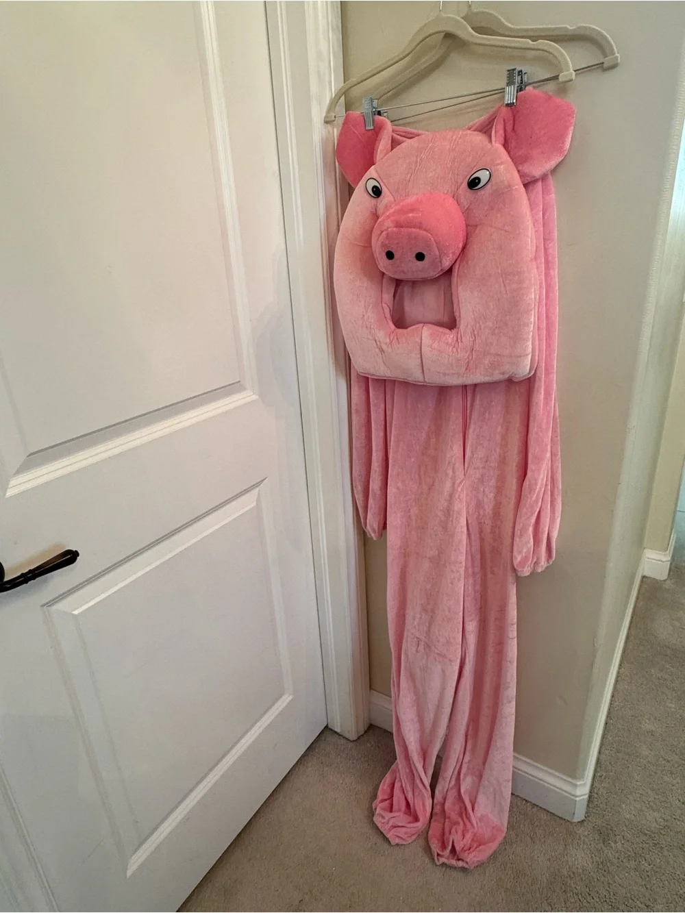 Pink Plush Pig Costume Onesie